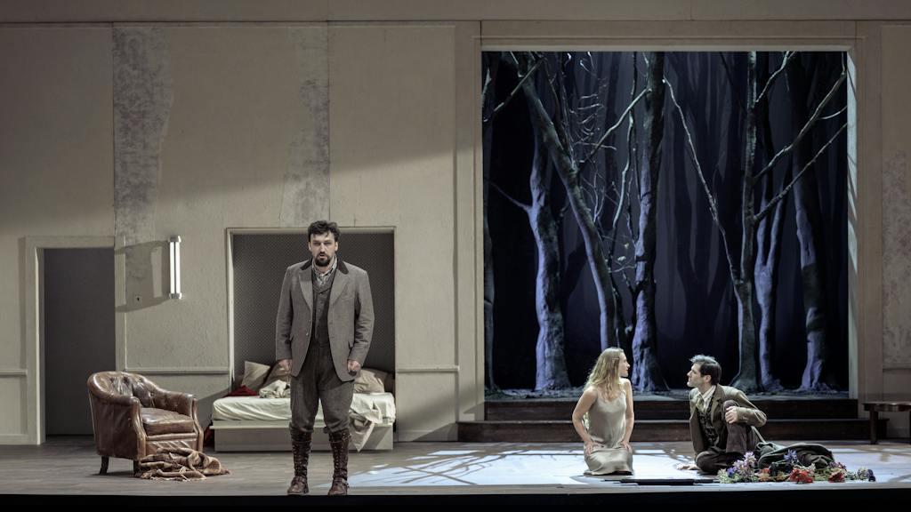 Opera | Pelléas et Mélisande: Golaud (Pavol Kubáň), Pelléas (David Oller), Mélisanda (Arnheiður Eiríksdóttir) – photo: Petr Neubert
